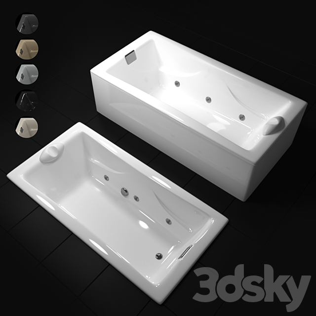 Whirlpool bath Tea-for-Two Kohler 2015 K-865-N1-47 3ds Max - thumbnail 1