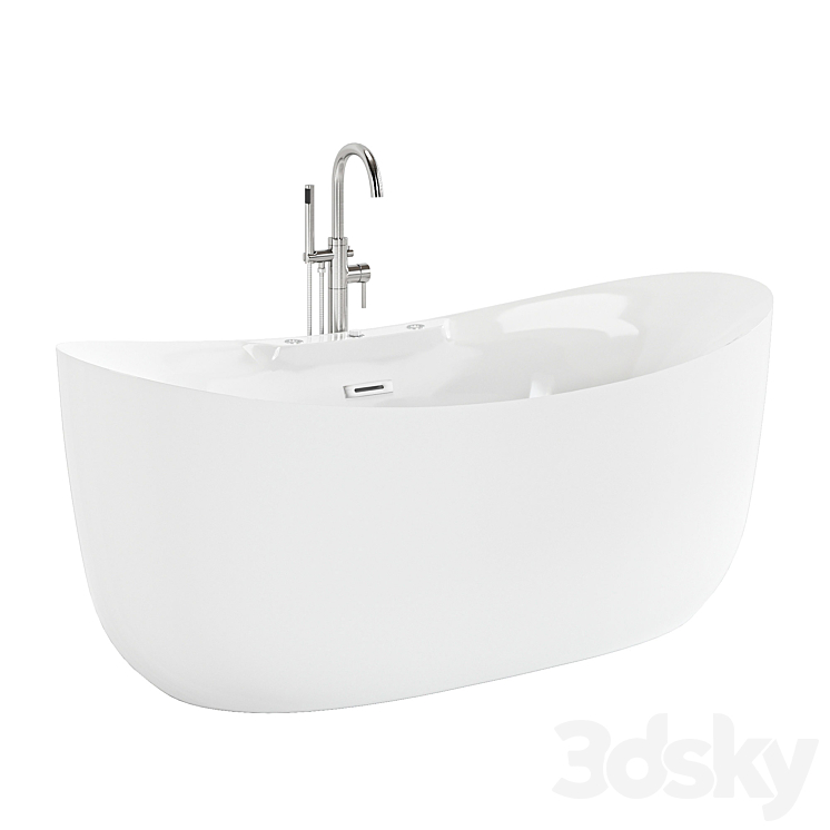 WoodBridge Freestanding Air Whirlpool Bathtub 3DS Max - thumbnail 2