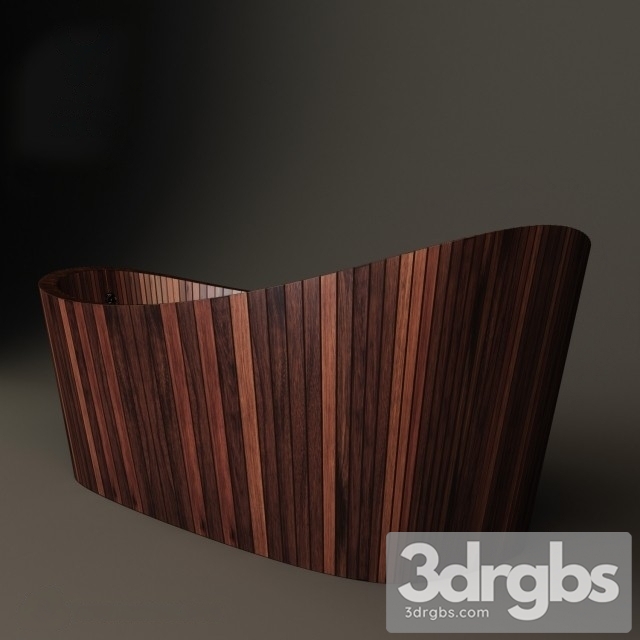 Wooden Bathtub 3dsmax Download - thumbnail 1