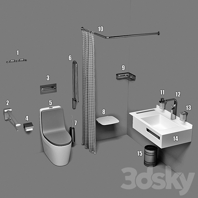 A set of items for SU 3ds Max - thumbnail 1