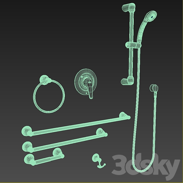 American standard plumbing fixtures 3DS Max Model - thumbnail 6