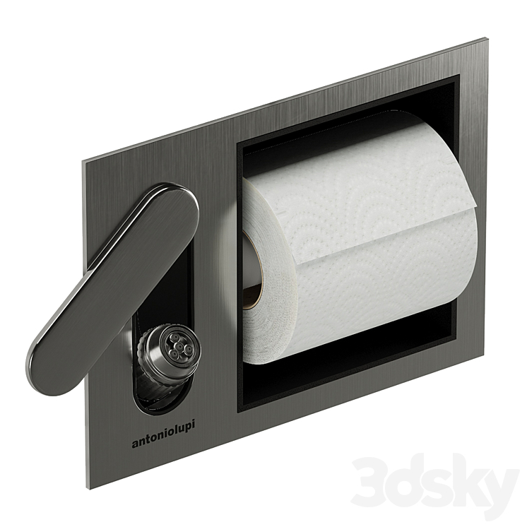 Antonio Lupi INTENSO CARTAINTENSO Sanitary shower and paper roll holder 3DS Max Model - thumbnail 2