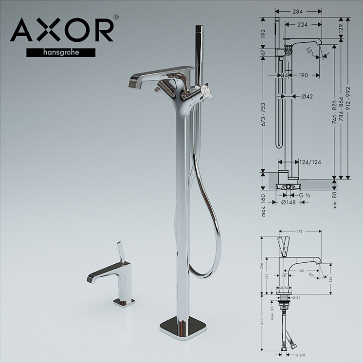 AXOR CITTERIO E 3DS Max - thumbnail 1