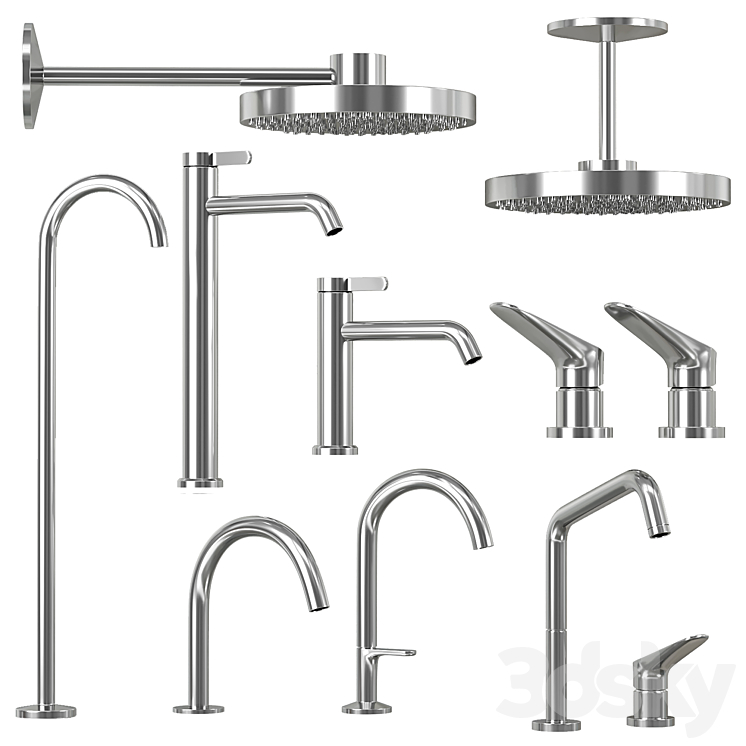 Axor faucets and showers set 1 3DS Max - thumbnail 2