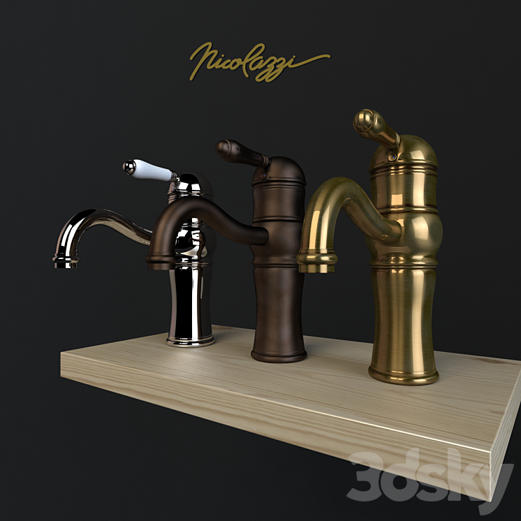 Basin Mixer Nicolazzi Aqua 3471 CR 76 3DS Max - thumbnail 1