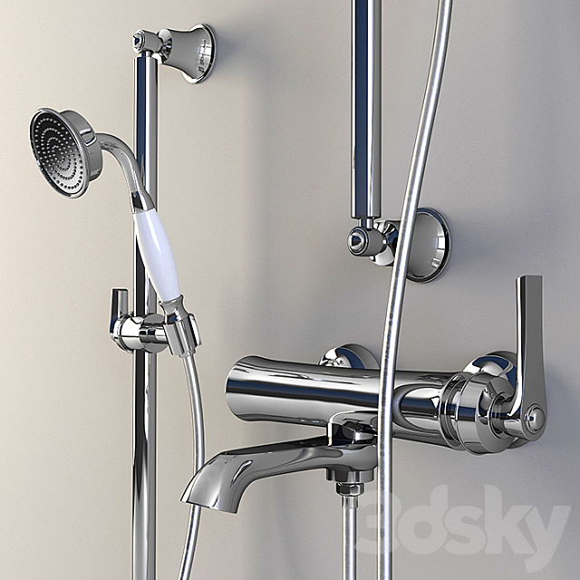 Bath and shower faucet Cezares Liberty F-VD-01 3DSMax File - thumbnail 2