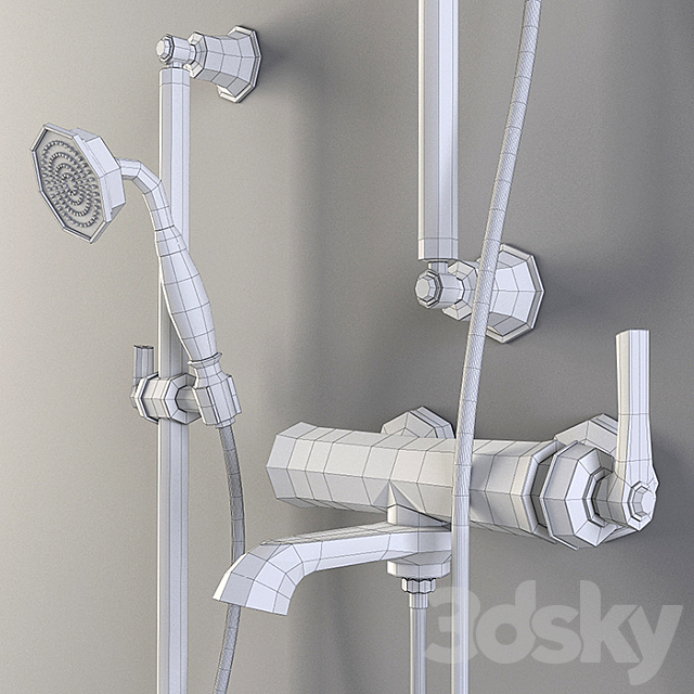 Bath and shower faucet Cezares Liberty F-VD-01 3DSMax File - thumbnail 3