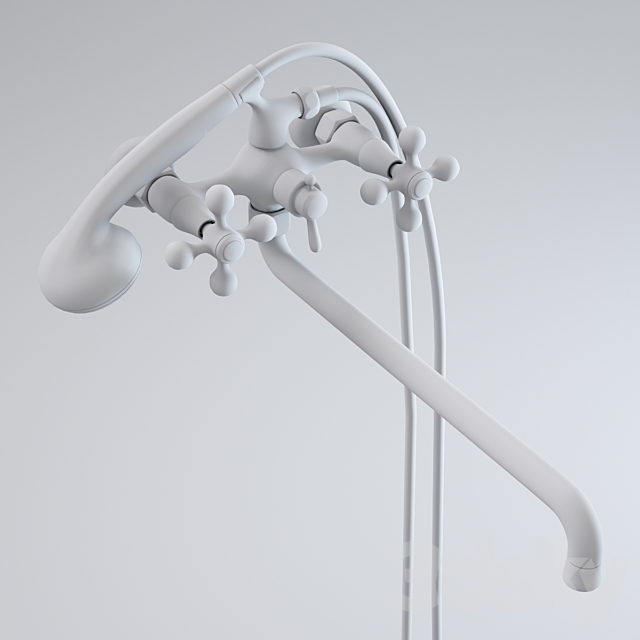 Bath mixer Korzar from firm BACH 3DS Max Model - thumbnail 2