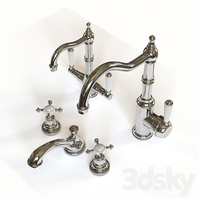 Brodware chrome faucets 3ds Max - thumbnail 2