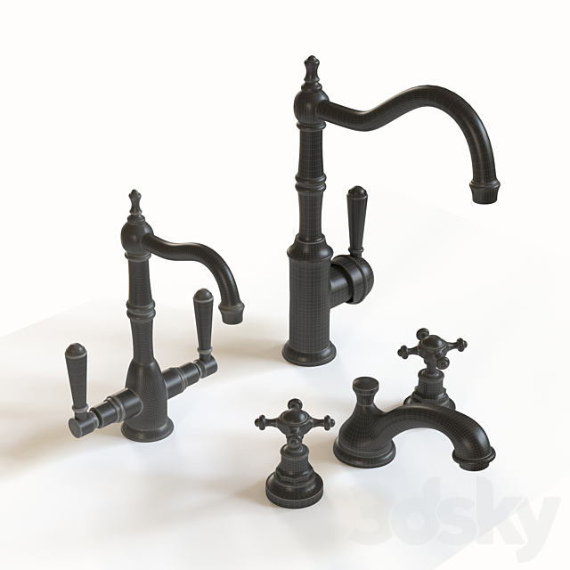 Brodware chrome faucets 3ds Max - thumbnail 3