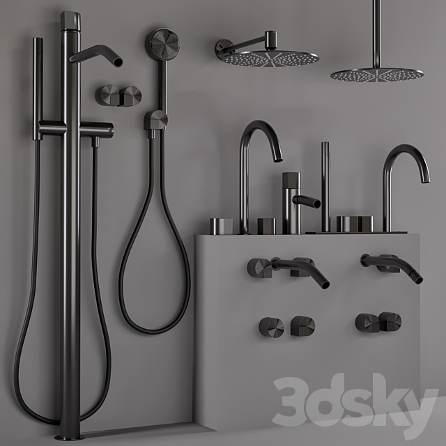 CEA_Duet_bathroom_faucet_set 3DS Max Model - thumbnail 2