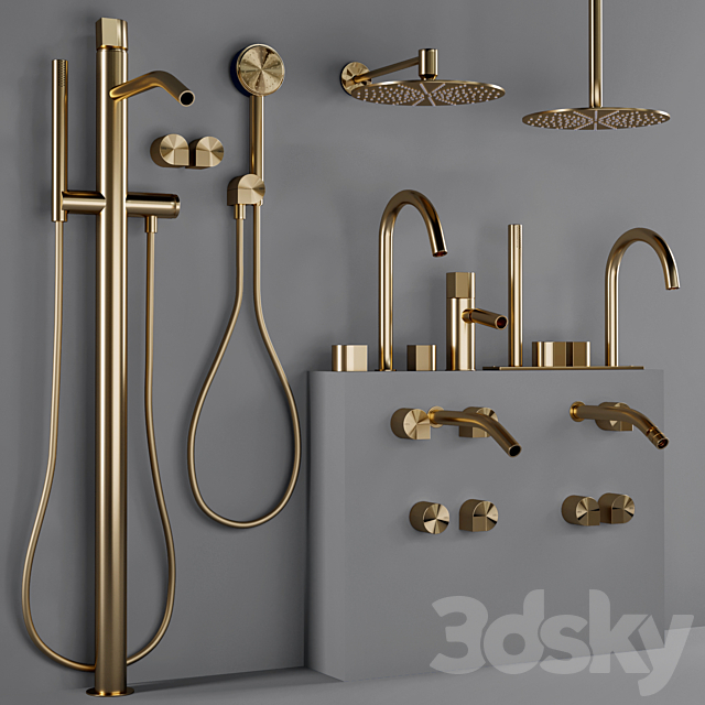 CEA_Duet_bathroom_faucet_set 3DS Max Model - thumbnail 4