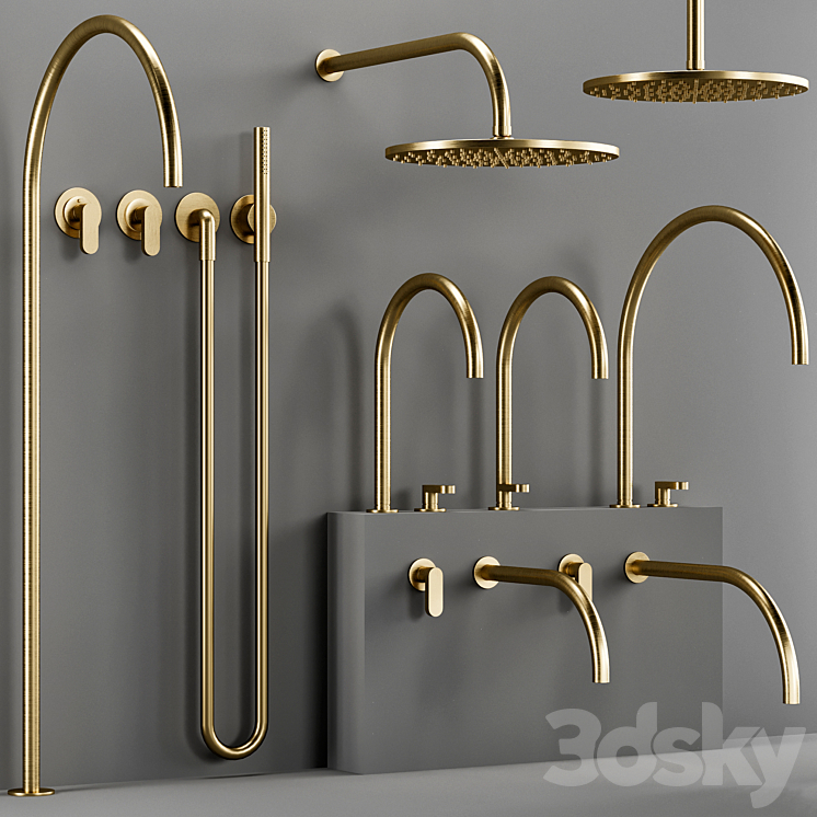 COCOON JP bathroom faucet set 3DS Max - thumbnail 2