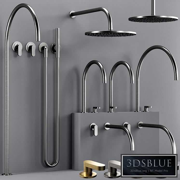 COCOON JP bathroom faucet set 3DS Max - thumbnail 3