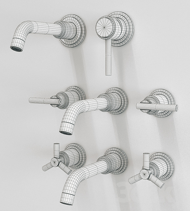 Collection of faucets Grohe Atrio 3DS Max Model - thumbnail 2