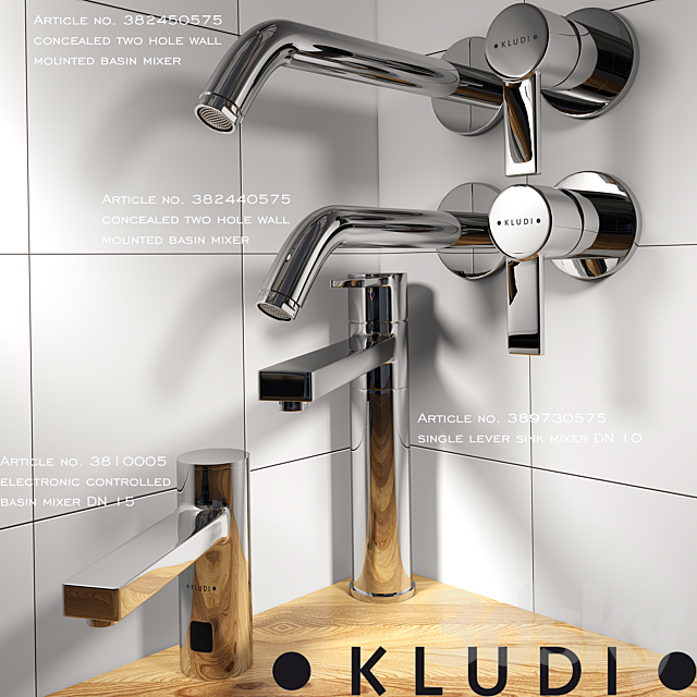 Collection series mixers KLUDI Zenta part 2 3DS Max Model - thumbnail 1