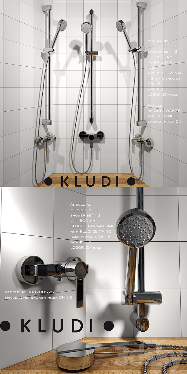 Collection series mixers KLUDI Zenta part 2 3DS Max Model - thumbnail 3