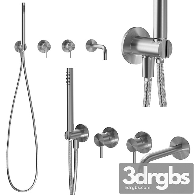 Concealed single lever bath faucet cisal xion inox - thumbnail 1