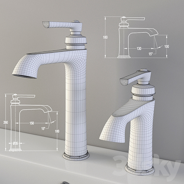 Faucet Mixer Cezares Liberty LS-01 (LC-01) 3ds Max - thumbnail 3