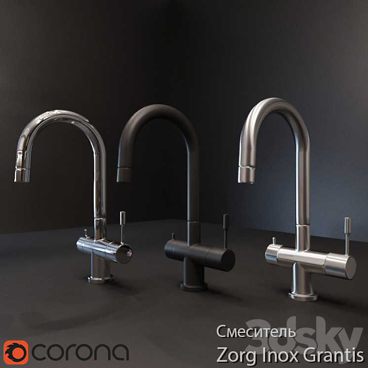 Faucet Zorg Inox Grantis 3DS Max - thumbnail 1