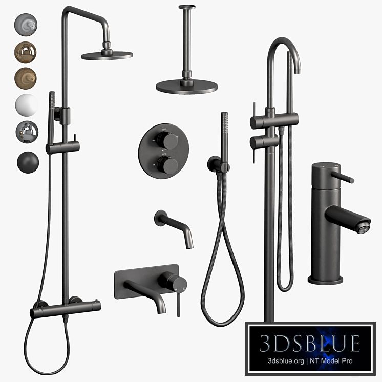 Faucets and shower sets Lusso set 2 3DS Max - thumbnail 3