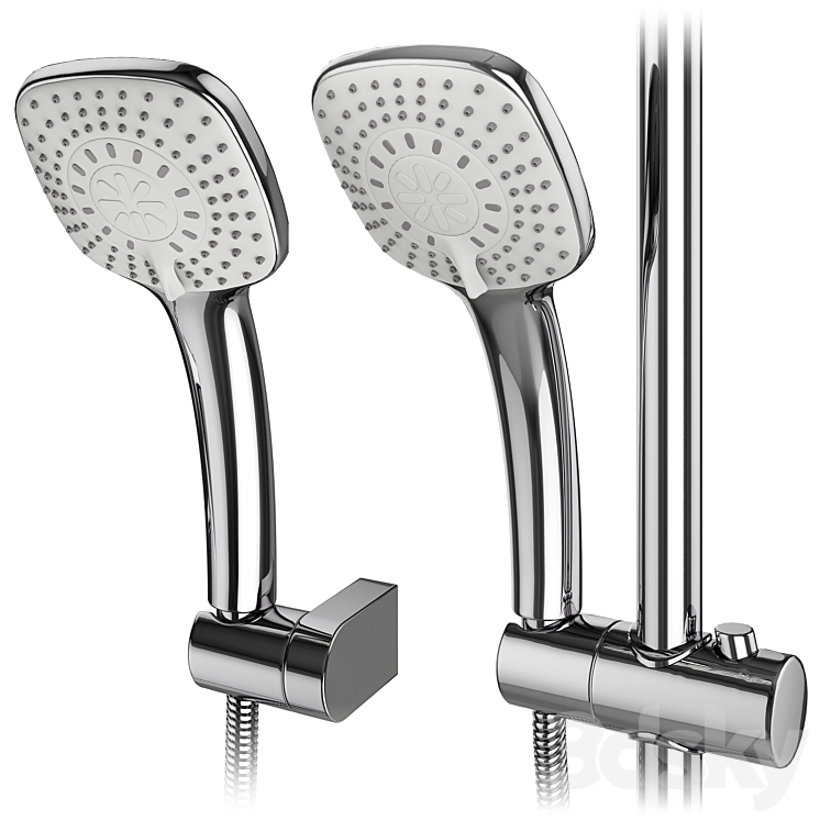 Faucets and shower systems Grohe and IDEAL standard set 146 3DS Max - thumbnail 2