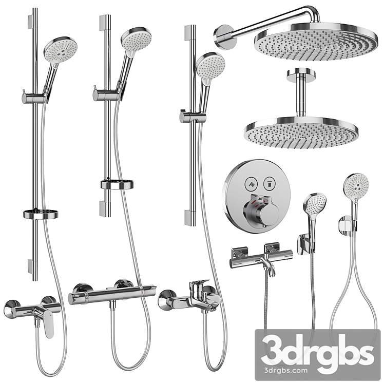 Faucets and Shower Systems Hansgrohe Network 160 3dsmax Download - thumbnail 1