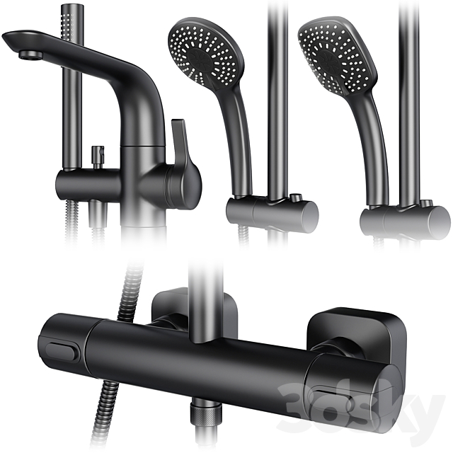 Faucets and shower systems IDEAL standard set 130 3DS Max Model - thumbnail 2