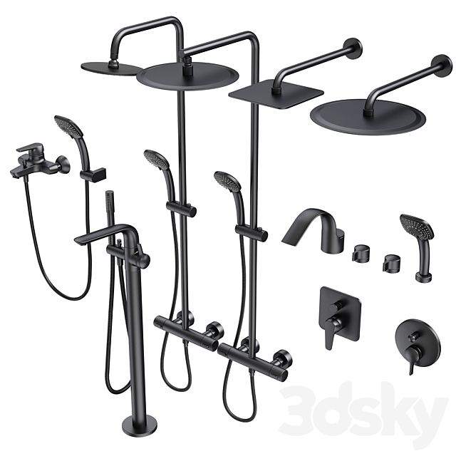 Faucets and shower systems IDEAL standard set 130 3DS Max Model - thumbnail 5