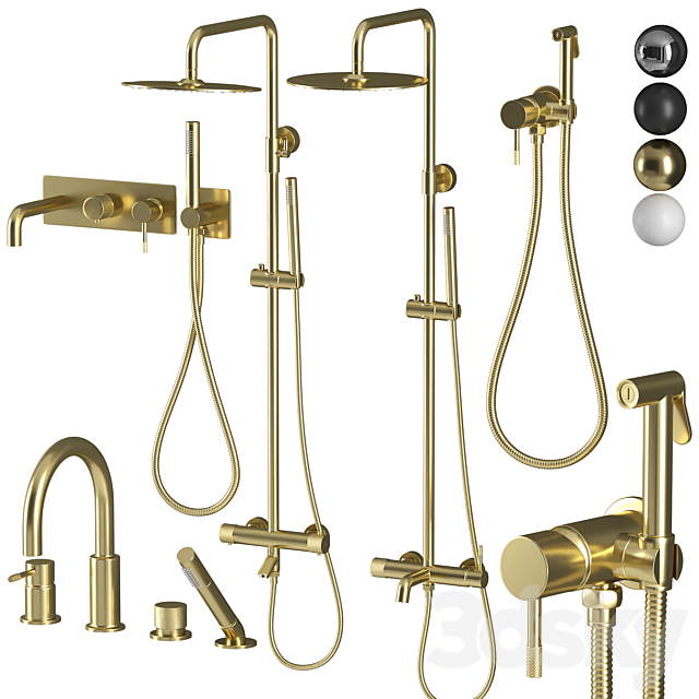 Faucets and showers Boheme uno set 2 3ds Max - thumbnail 3