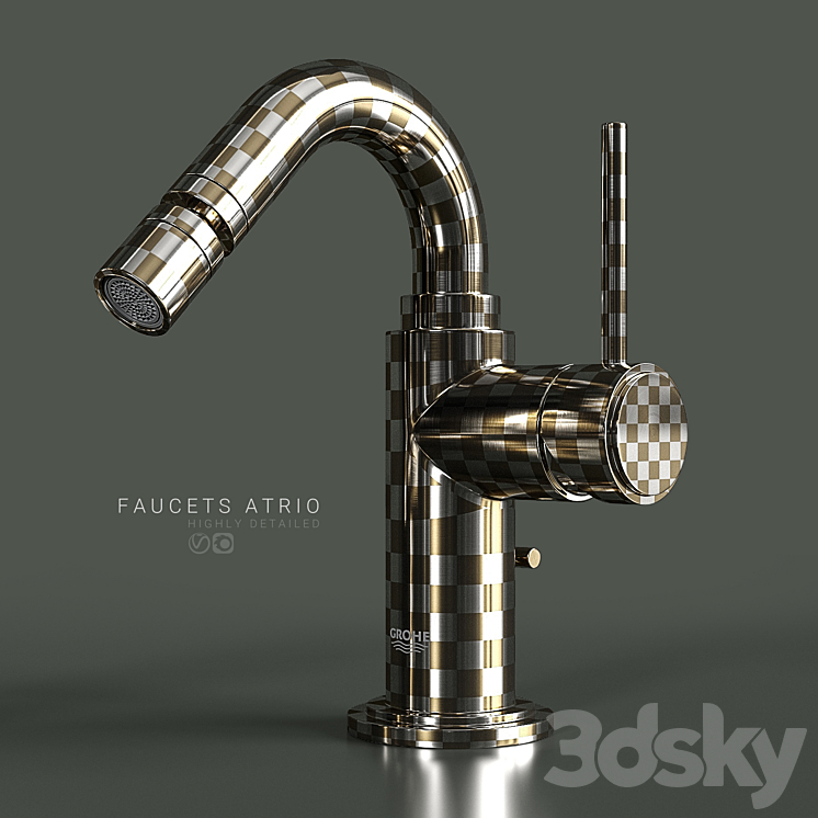 Faucets grohe atrio 3DS Max - thumbnail 2