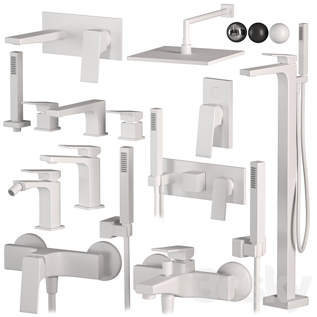 FIMA Carlo Frattini Fit set faucets and showers 3ds Max - thumbnail 2