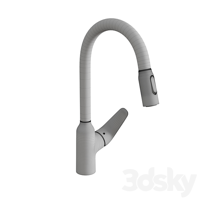 Focus M42 Single Lever Kitchen faucet 3DS Max Model - thumbnail 2