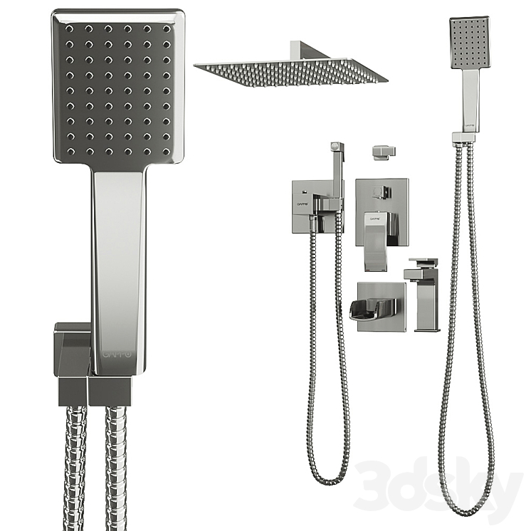 Gappo faucet set 3DS Max Model - thumbnail 1