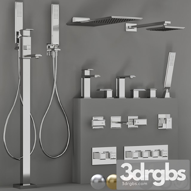 Gessi Fascino Bathroom Set 3dsmax Download - thumbnail 1