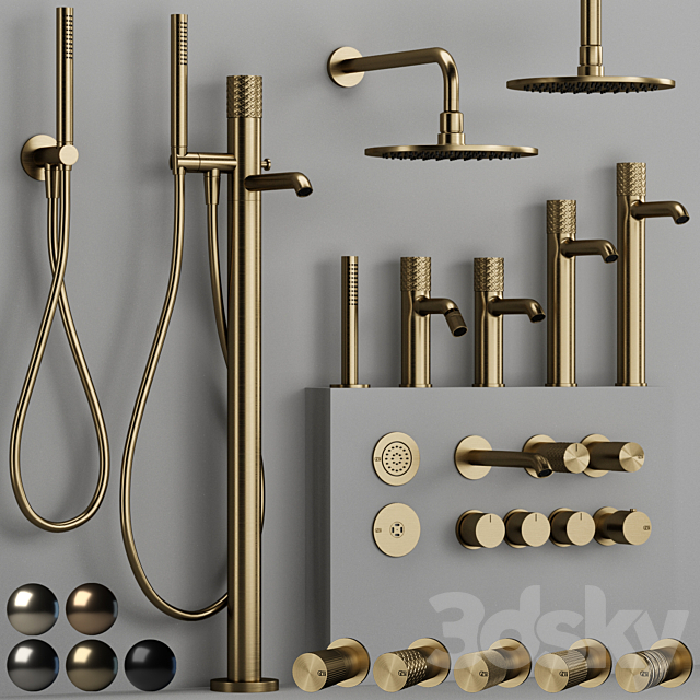 GESSI HABITO bathroom faucet collection 1 3ds Max - thumbnail 1