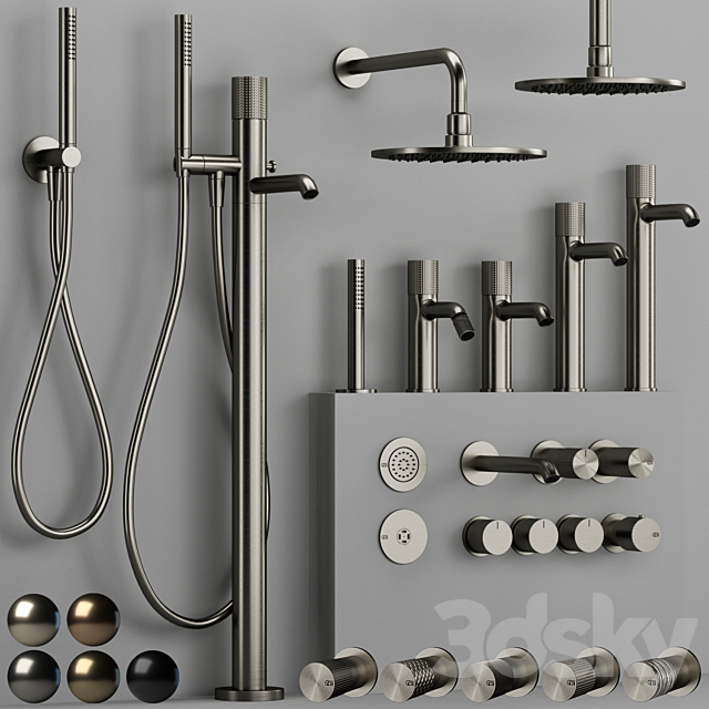 GESSI HABITO bathroom faucet collection 1 3ds Max - thumbnail 2