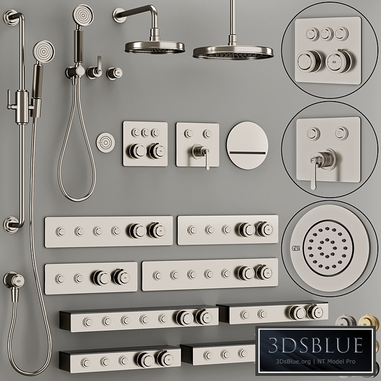 GESSI Hi Fi Eclectic bathroom faucet set 3DS Max - thumbnail 3