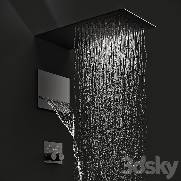 Gessi Hi-Fi Shower System 3DS Max - thumbnail 1