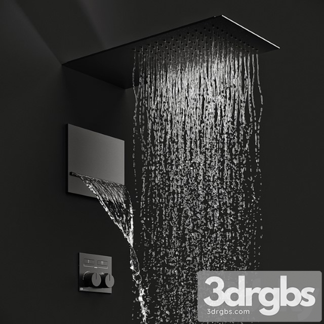 Gessi Hi Fi Shower System 3dsmax Download - thumbnail 1