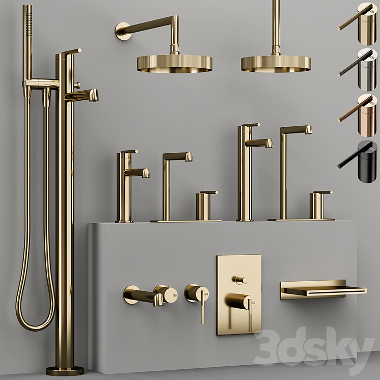 GESSI INGRANAGGIO bathroom faucet collection 3DS Max Model - thumbnail 1