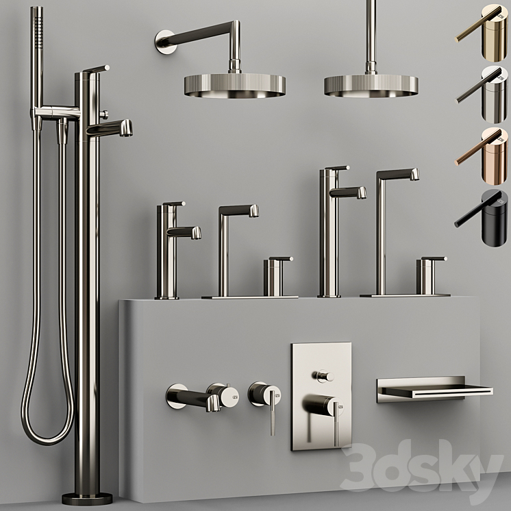 GESSI INGRANAGGIO bathroom faucet collection 3DS Max - thumbnail 2