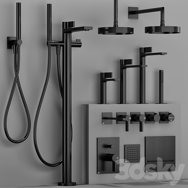 GESSI INVERSO RIGATO bathroom faucet set 3DS Max Model - thumbnail 5