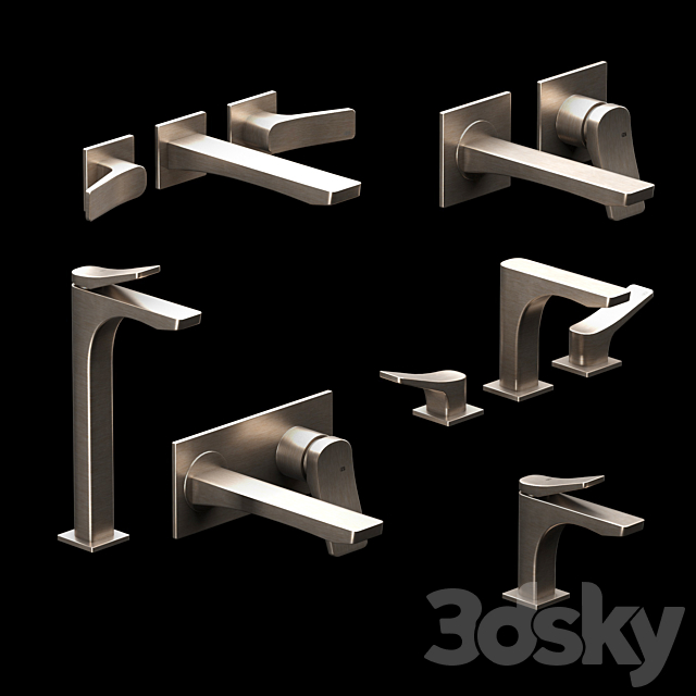 Gessi Rilievo faucets for sinks and washbasins 3DS Max Model - thumbnail 1