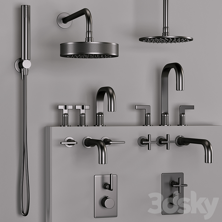 Gessi_bathroom_inciso_faucet_set 1 3DS Max - thumbnail 2