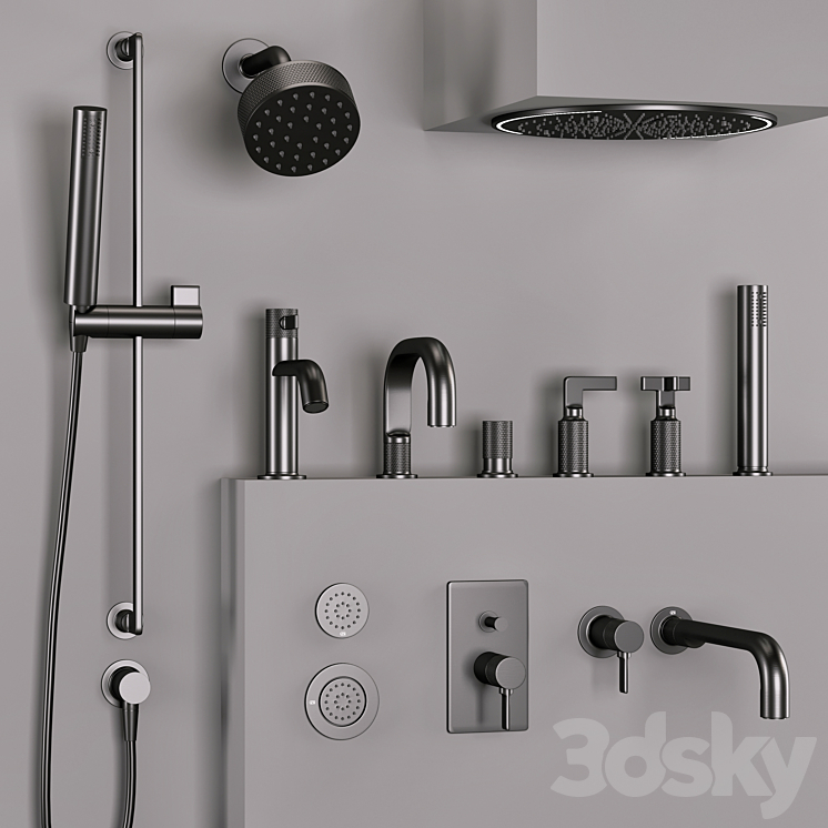 Gessi_bathroom_inciso_faucet_set 2 3DS Max - thumbnail 2