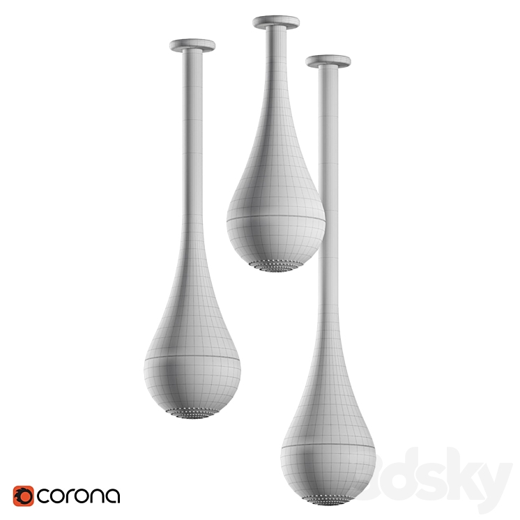 Goccia Gessi | Ceiling shower head 3DS Max Model - thumbnail 2