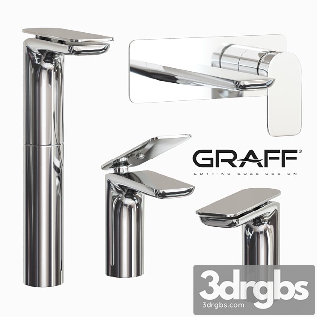 Graff Set Basin Mixer For Wall Sento Series 3dsmax Download - thumbnail 1