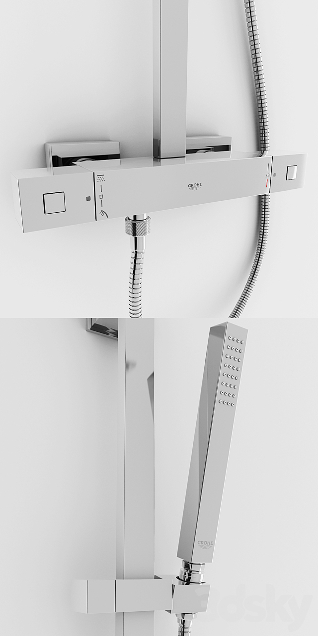 Grohe Euphoria Cube XXL Shower System 3ds Max - thumbnail 2