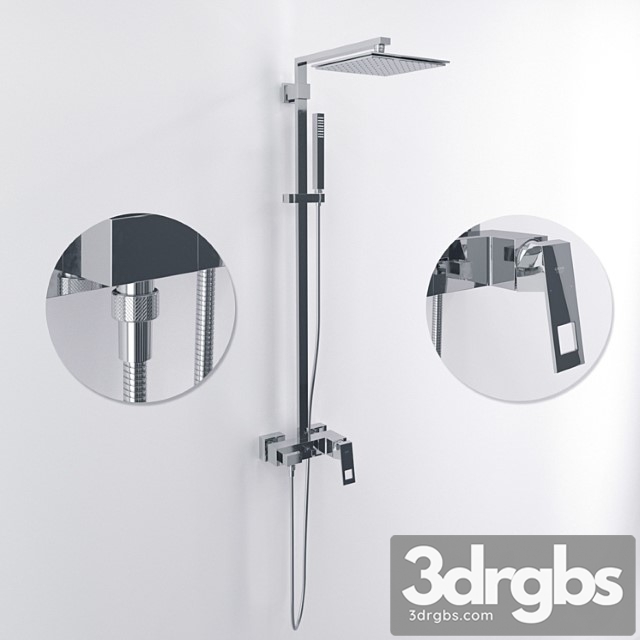 Grohe Euphoria Cube XXL System 230 3dsmax Download - thumbnail 1